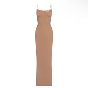 SKIMS Lace Trim Slip Dress in Sienna